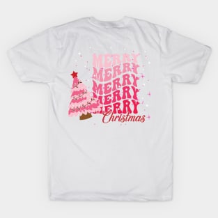 Pink merry Christmas T-Shirt